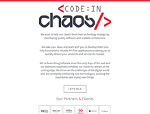 Tablet Screenshot of codeinchaos.com